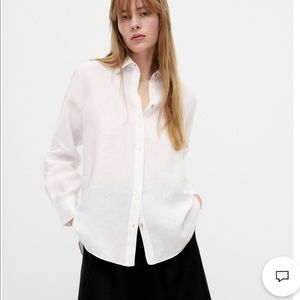Massimo Dutti beige linen shirt